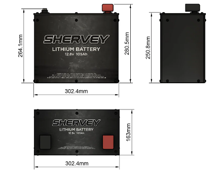 Shervey Lithium Battery 12v 105ah