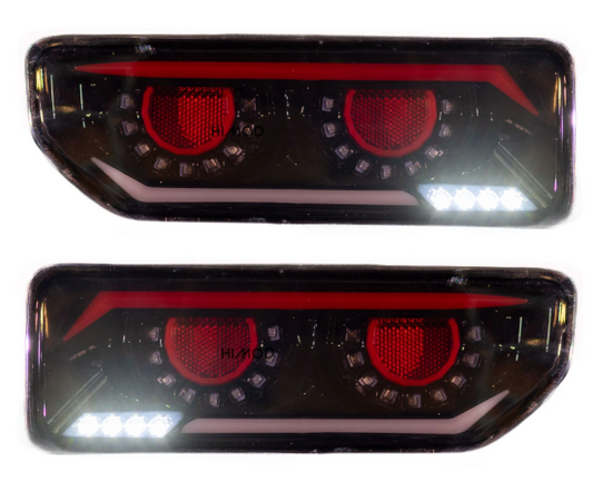 HIMOD - Drakon Series LED Tray Tail Lights (Jimny Style) | ( Pair ) Black