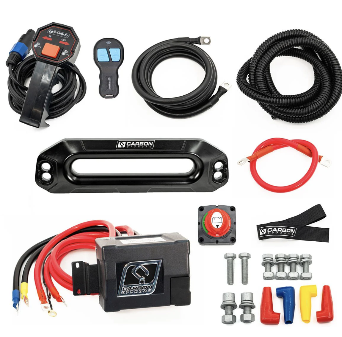 Carbon 12K - 12000lb Winch V3X with MegaPro Hook