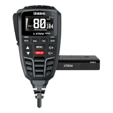 Uniden XTRAK Smart UHF Radio with Large OLED Display Speaker Microphone